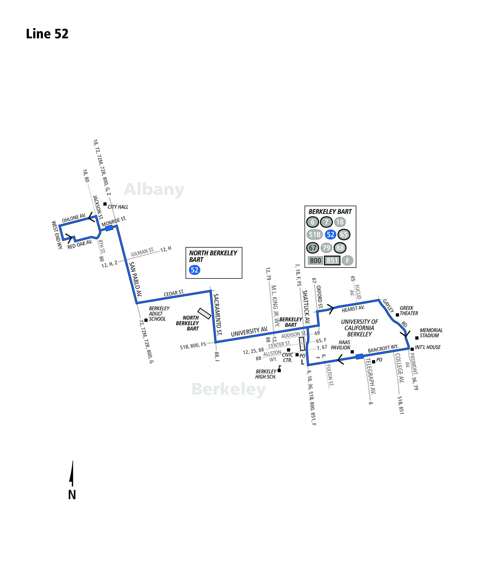 52 bus schedule - ac transit - sf bay transit