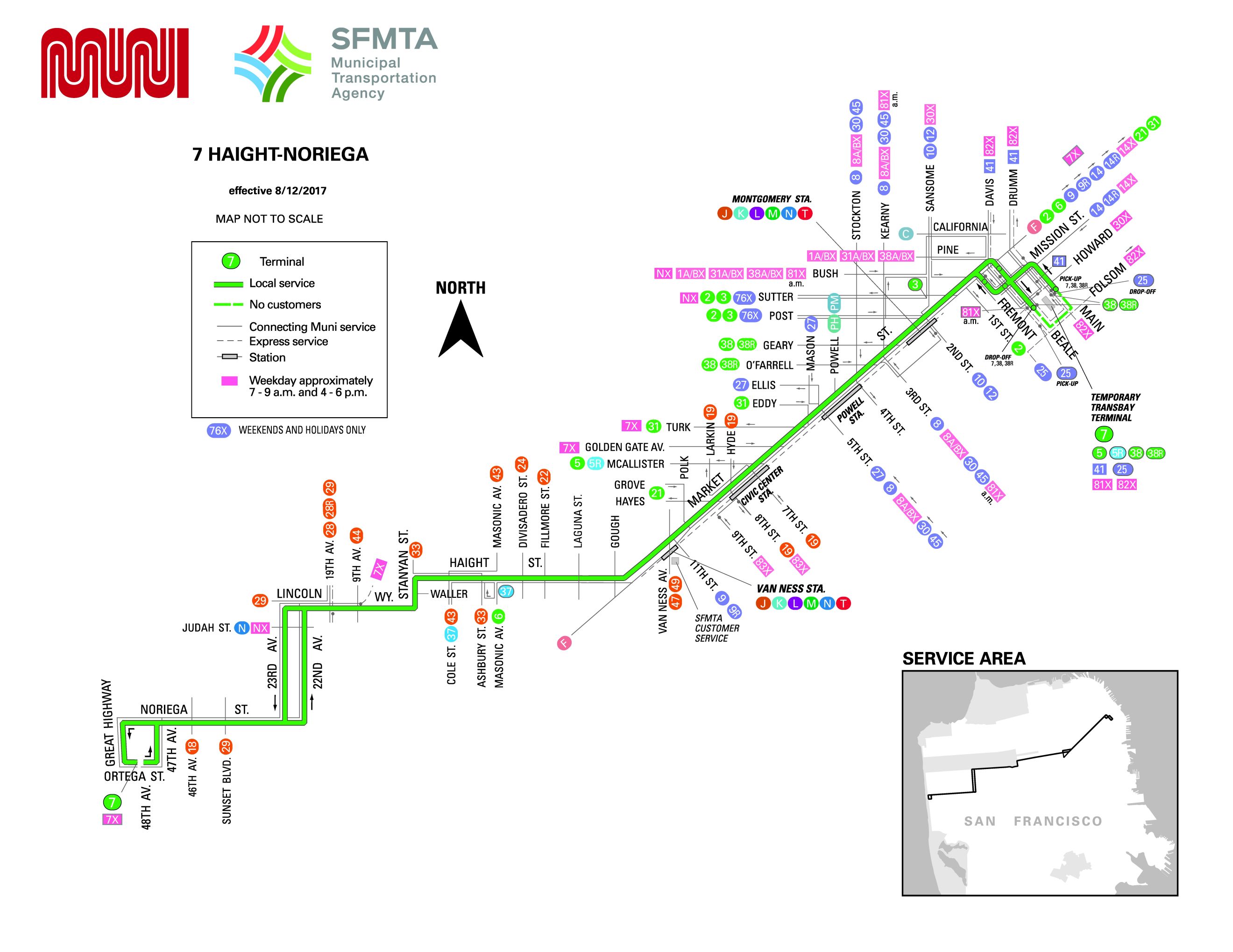 7-Haight - Noriega Bus Schedule - SF MUNI - SF Bay Transit